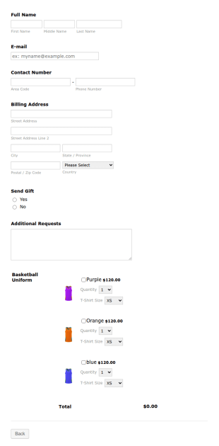 Basketball Uniform Order Form With Skrill