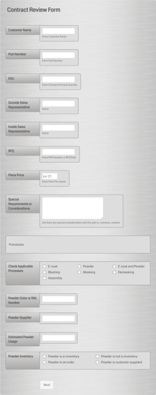 Beacon Industries Contract Review Form Template