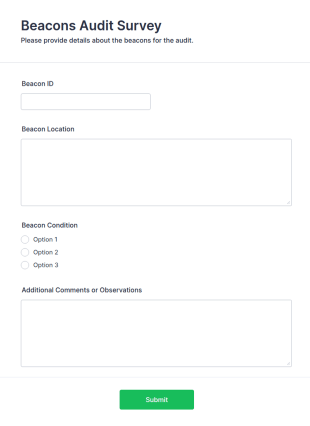 Beacons Audit Survey Form Template