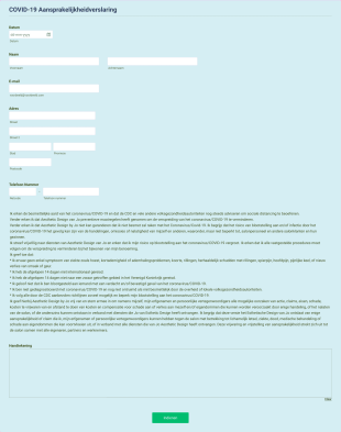 Beauty Salon COVID 19 Aansprakelijkheidsverklaring Form Template