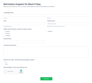 Befristetes Angebot Für Black Friday