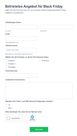 Befristetes Angebot Für Black Friday