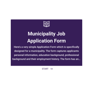 Belediye İş Başvuru Form Template