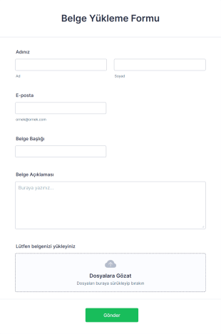 Belge Yükleme Form Template
