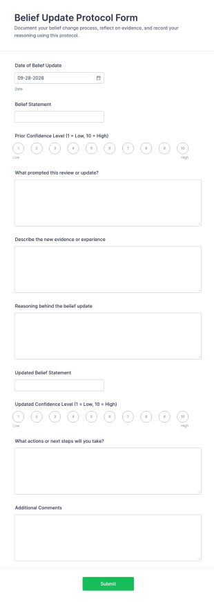 Belief Update Protocol Form Template