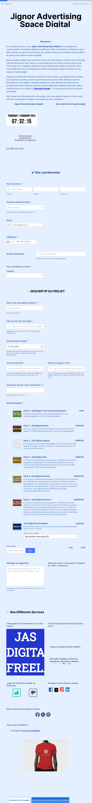 Bénéficier De Nos Services Form Template