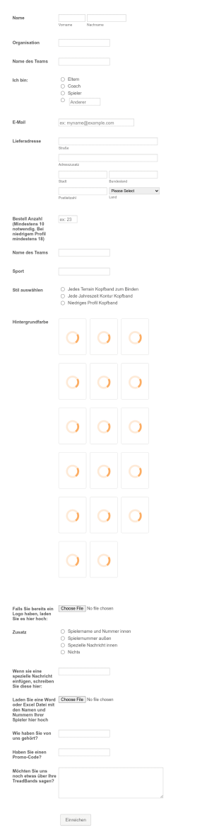 Benutzerdefinierte Formularvorlage
