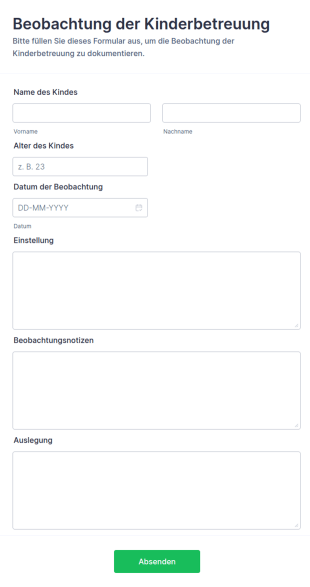 Beobachtung Der Kinderbetreuung