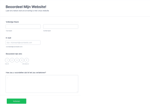 Beoordeel Mijn Website Formulier