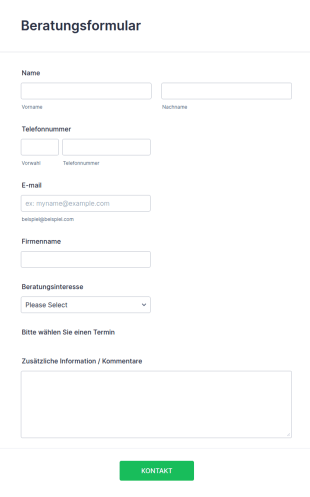Beratungsformular