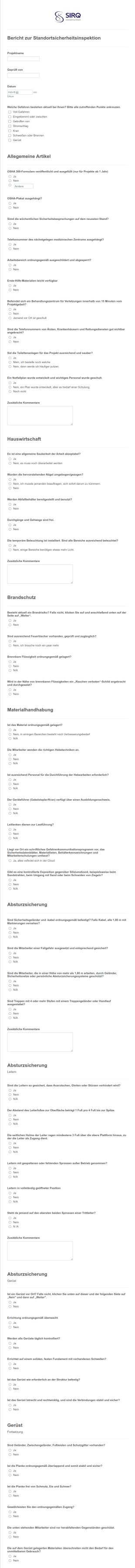 Bericht Zur Standortsicherheitsinspektion