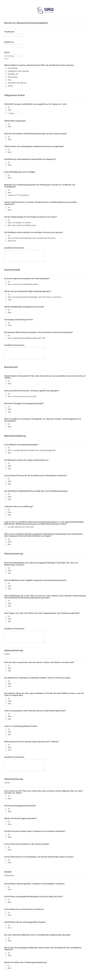 Bericht Zur Standortsicherheitsinspektion