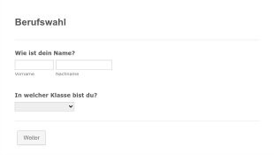 Berufswahl Form Template