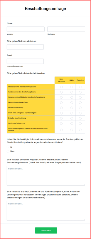 Beschaffungsumfrage
