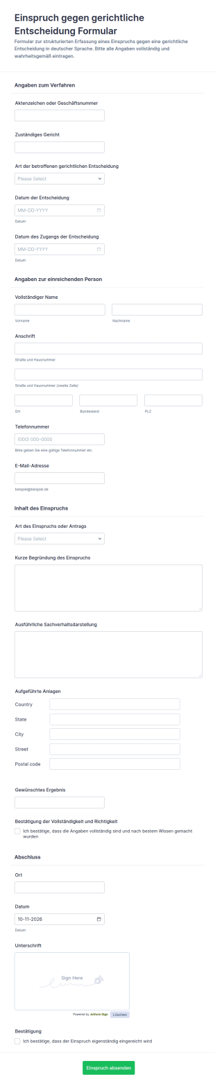 Beschwerde Gegen Gerichtliche Entscheidung Form