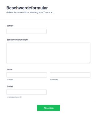 Beschwerdeformular