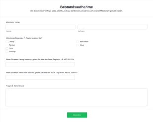 Bestandsaufnahme Form Template