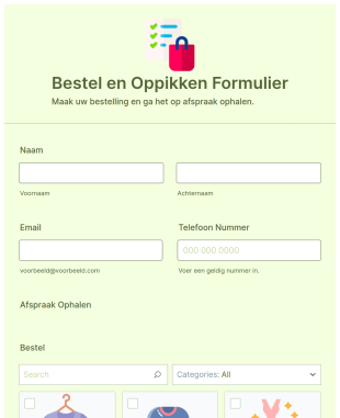 Bestel & Oppikken Formulier