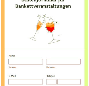 Bestellformular Für Bankettveranstaltungen
