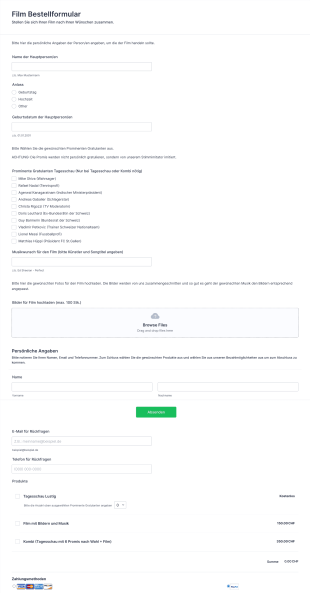 Bestellformular Für Film