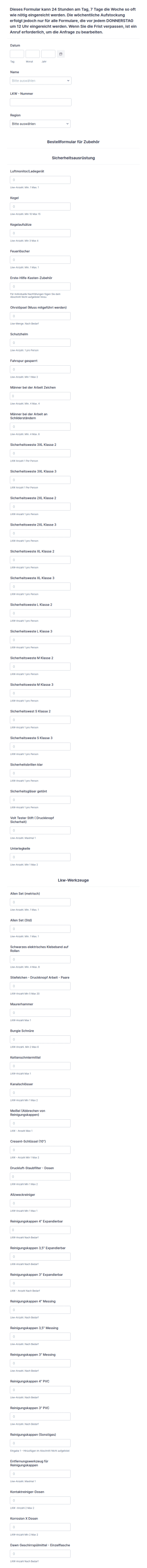 Bestellformular Für Reinigungsmittel