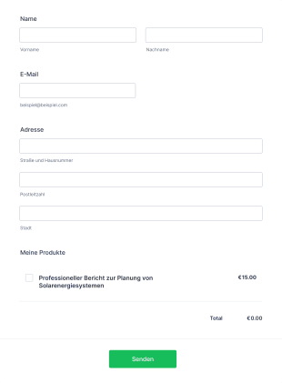 Bestellformular Für Solaranlagen Form Template