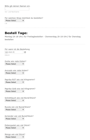 Bestellformular Gemüse Eathappy Thang Form Template