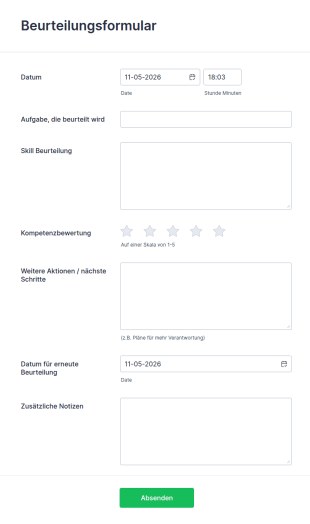 Beurteilungsformular