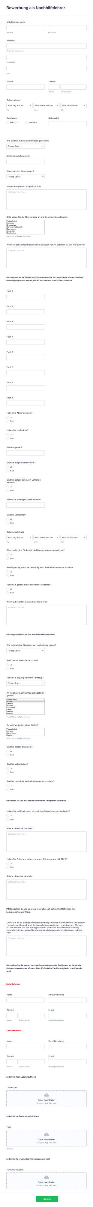 Bewerbung Als Nachhilfelehrer