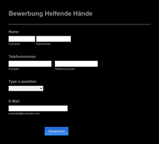Bewerbung Für Helfende Hände