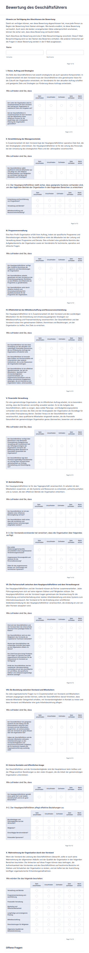 Bewertung Des Geschäftsführers