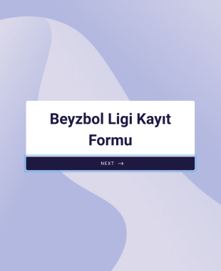Beyzbol Ligi Kayıt Form Template