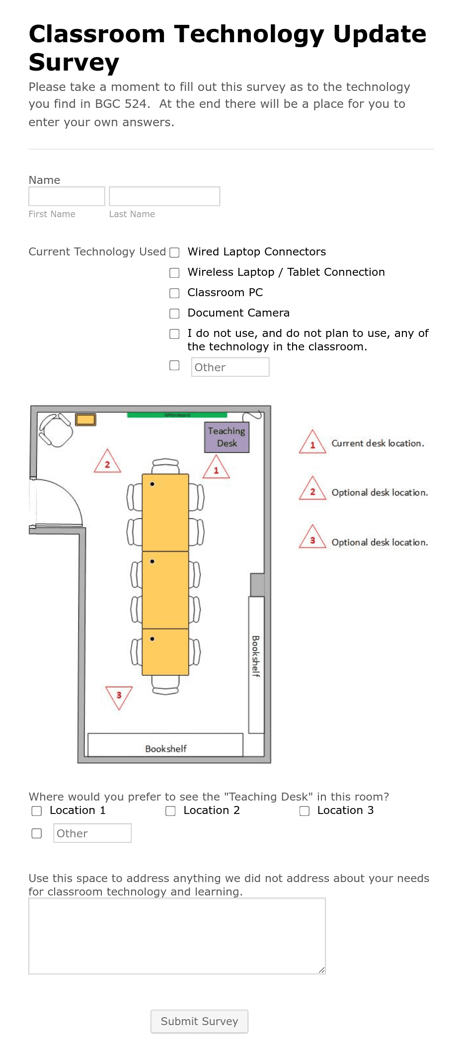 BGC 524 Technology Survey Form Template | Jotform