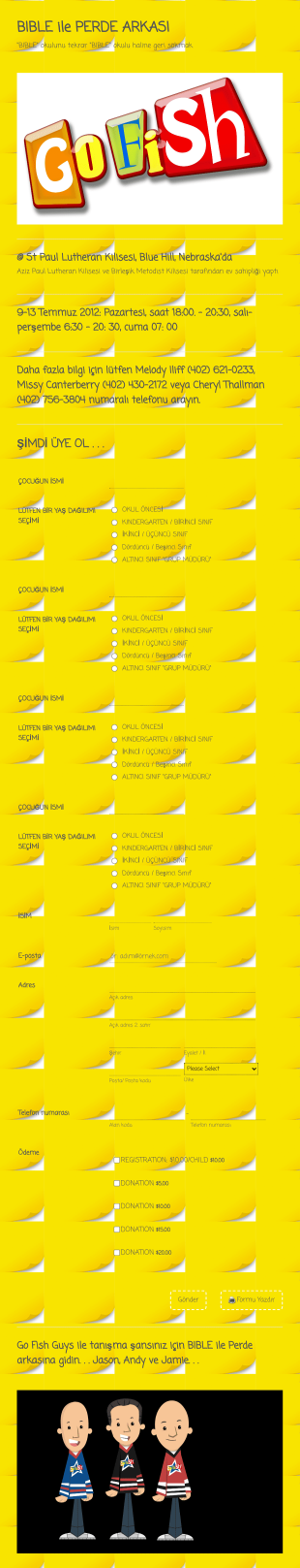 BIBLE Ile PERDE ARKASI Form Şablonu