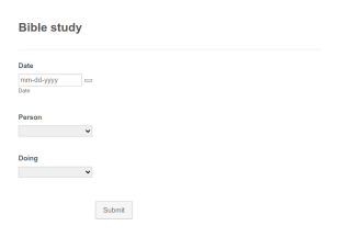 Bible Study Form Template