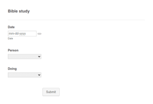 Bible Study Form Template