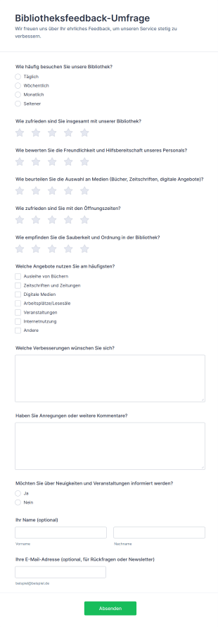 Bibliotheksfeedback Umfrage