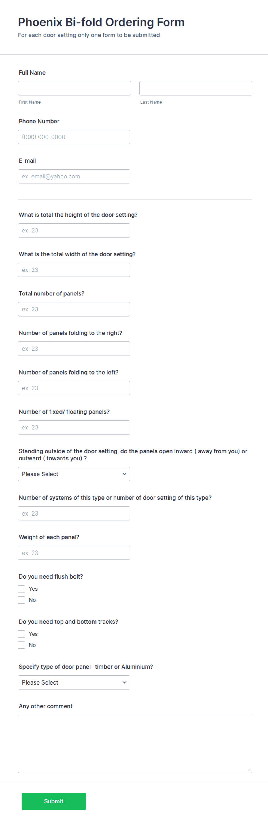 Computer Hardware Order Webform Bifold Hardware Order Form Template | Jotform