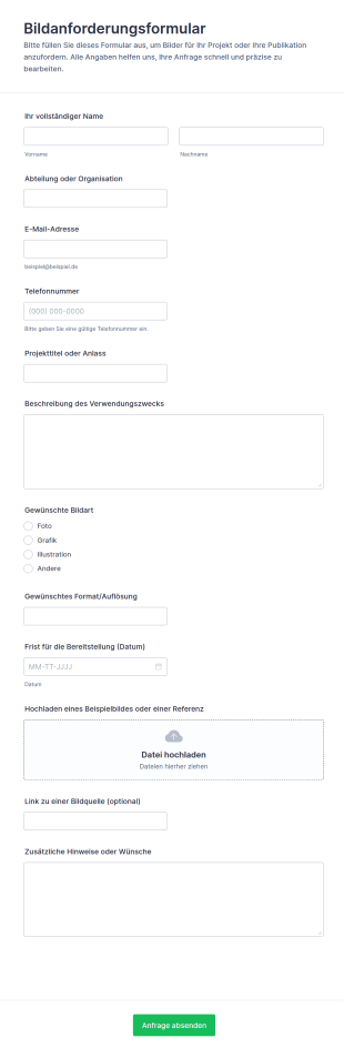Bildanforderungsformular