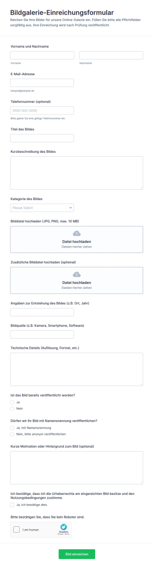 Bildergalerie Einsendungsformular