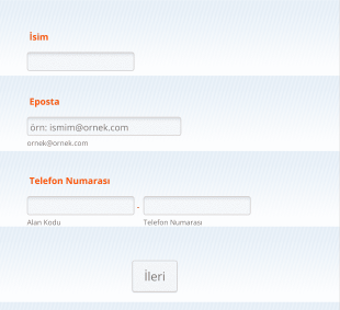 Bilet Satın Alım Form Template