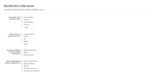 Bilgikuru.com Anket Formu Uyumlu Form Template
