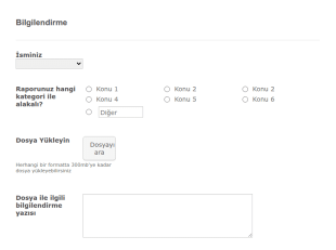 Bilgilendirme Form Şablonu