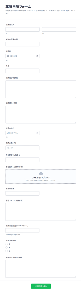稟議書テンプレート