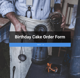 Birthday Cake Order Form Template