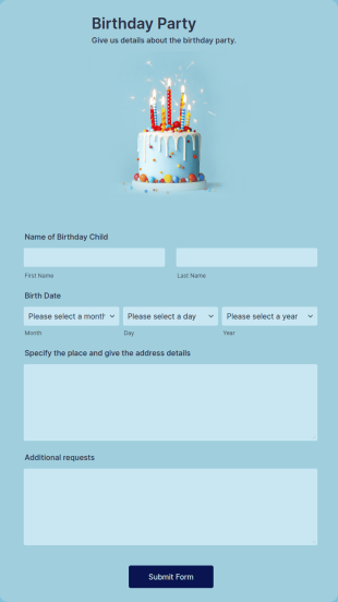 Birthday Party Invitation Template