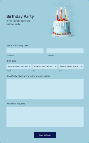 Birthday Party Invitation Template