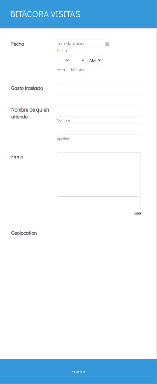 Bitácora Visitas