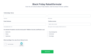 Black Friday Rabattformular