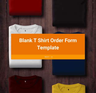 Blank T Shirt Order Form Template